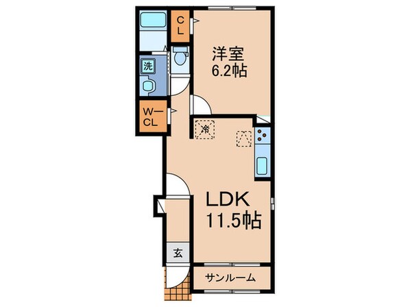 アライブ馬場山緑Ⅰの物件間取画像